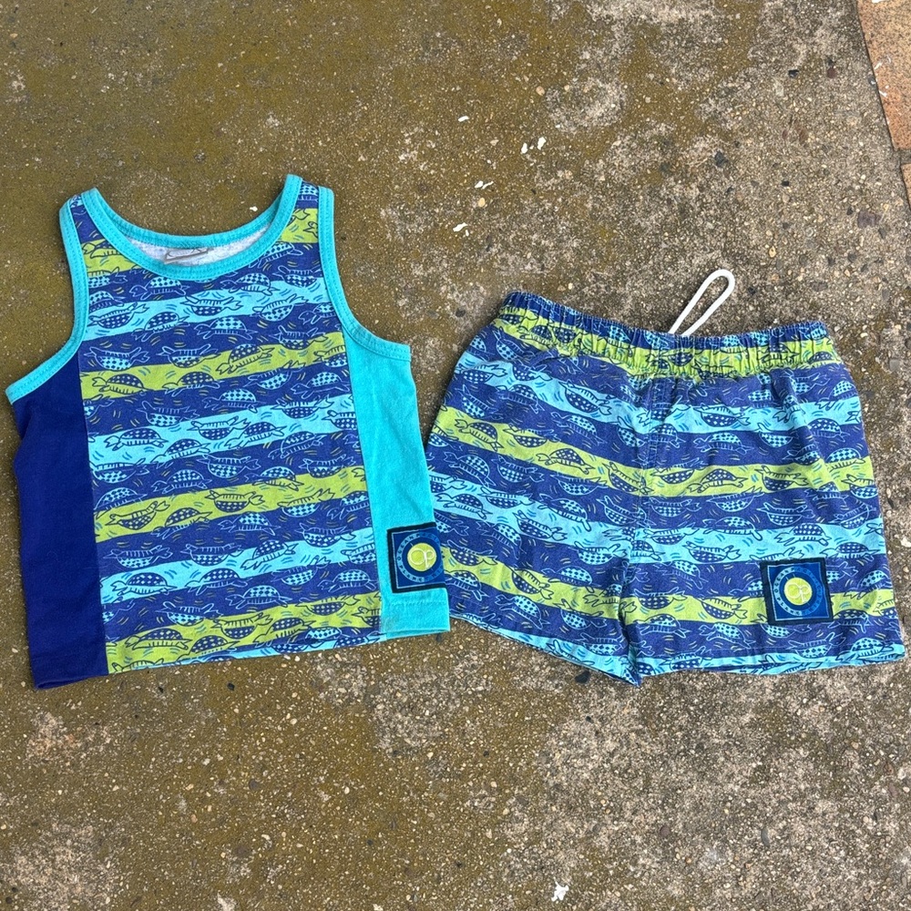 Vintage 80s 90s Ocean Pacific OP Kids Matching Set - 2T